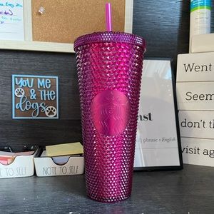 Starbucks venti studded berry tumbler.